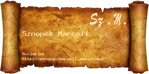 Sznopek Marcell névjegykártya