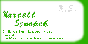 marcell sznopek business card